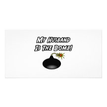 My Husband Is The Bomb Photo Card Template