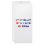 My husband, my soldier, my hero rack cards