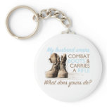 My Husband Wears Combat Boots keychains
