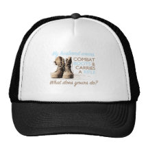 My Husband Wears Combat Boots Mesh Hat