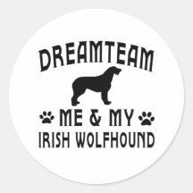 My Irish Wolfhound Dog Round Sticker