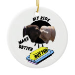MY KIDS (GOAT) MAKE BUTTER CHRISTMAS ORNAMENT ornaments