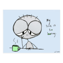 my life is so boring - postcard postcards
