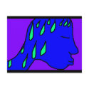 MY LIME-GREEN HAIR - postcard
