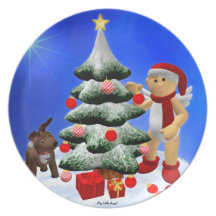 My Little Angel: Enchanting Christmas Dinner Plate