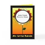 My Little Flower Photo Template Greeting Card