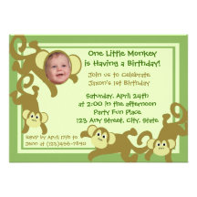 My Little Monkey Personalized Announcement