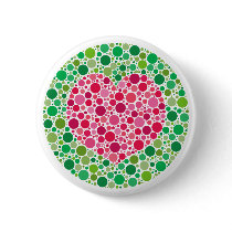 My Love is Colour Blind Button with border