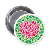 My Love is Colour Blind Button with border