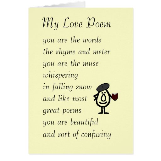 My Love Poem Greeting Card
