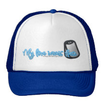 My Love Wears Dog tags Hats