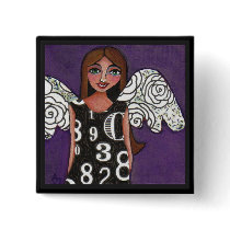 MY LUCKY NUMBERS ANGEL -  a blessed button