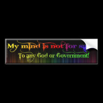 My mind is not for sale. bumper stickers