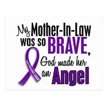 My Mother-In-Law Is An Angel Pancreatic Cancer Postcards