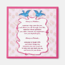 My Mother, My Friend Fridge Magnet