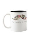 my moustache is vintage mug