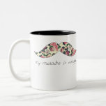 my moustache is vintage mug