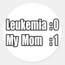 My Mum Beat Leukaemia (Scoreboard) Round Stickers