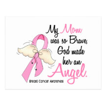 My Mum Is An Angel 2 Breast Cancer Postcard
