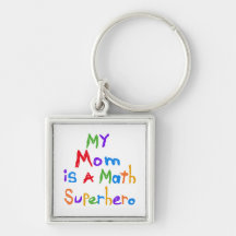 My Mum Math Superhero T-shirts and Gifts Key Chains