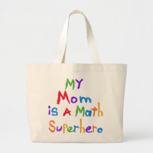 My Mum Math Superhero T-shirts and Gifts Tote Bags