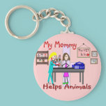My Mummy Helps Animals--Veterinary Kids Gifts keychains