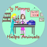 My Mummy Helps Animals--Veterinary Kids Gifts stickers