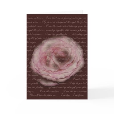 "My name is love" Floral Poetry Greeting Card by AVGPhoto