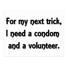 My next trick post card