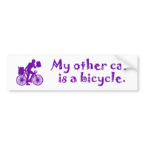 My other car is a bicycle bumper stickers