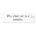 My other car is a hooptie. - Customised bumper stickers