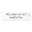 My other car is a hooptie too. bumper stickers