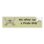 My other car is a Pirate Ship bumper stickers