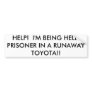 MY OTHER CAR IS A RUNAWAY LAMBORGINI BUMPER STICKERS