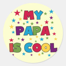 My Papa is Cool T-shirts and Gifts Stickers