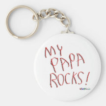 My Papa Rocks! Keychain
