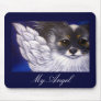 MY PAPILLON ANGEL DOG Mousepad