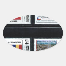"My personalized stamps" p3,by zazzle.com/dorinco* Oval Sticker