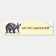 MY PET ANTEATER BUMPER STICKERS