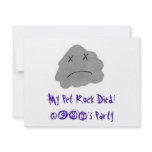 My Pet Rock Died! invitations