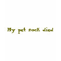 My pet rock died t-shirts