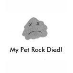 My Pet Rock Died! t-shirts