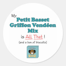 My Petit Basset Griffon Vendeen Mix is All That! Sticker