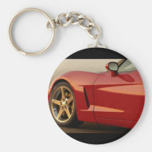 My Red Corvette Keychain