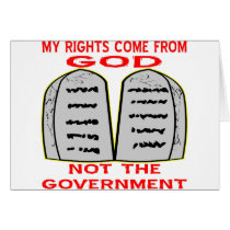 My Rights Come From God Not The Government Cards