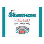 My Siamese is All That! Funny Kitty Postcard