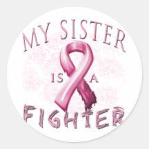 My Sister is a Fighter Pink Stickers