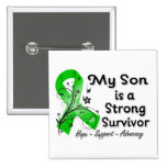 My Son is a Strong Survivor Green Ribbon Pin