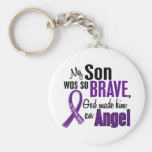 My Son Is An Angel Pancreatic Cancer Key Chains