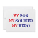 My son, my soldier, my hero invitations